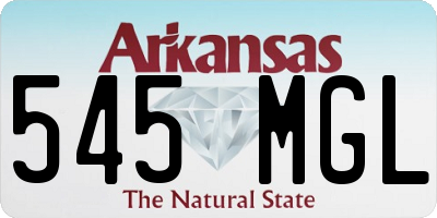 AR license plate 545MGL