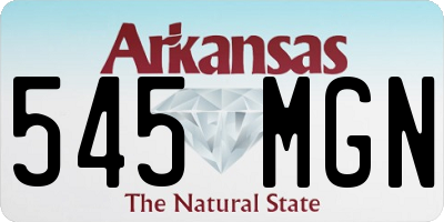 AR license plate 545MGN