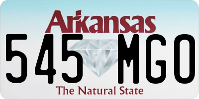 AR license plate 545MGO