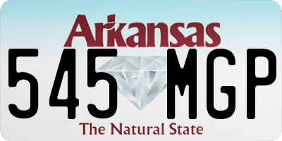 AR license plate 545MGP