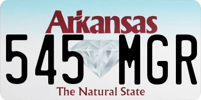 AR license plate 545MGR