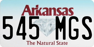 AR license plate 545MGS