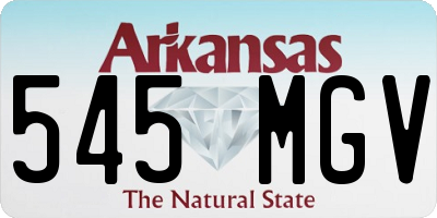 AR license plate 545MGV