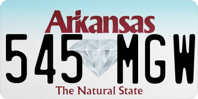 AR license plate 545MGW