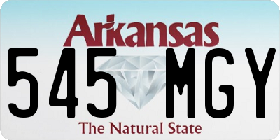 AR license plate 545MGY