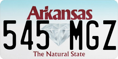 AR license plate 545MGZ