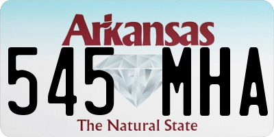 AR license plate 545MHA