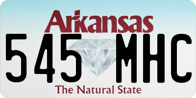 AR license plate 545MHC