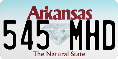 AR license plate 545MHD