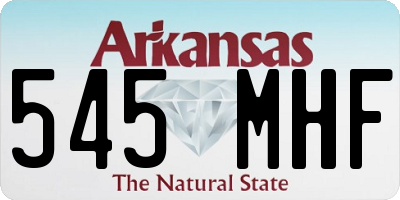 AR license plate 545MHF