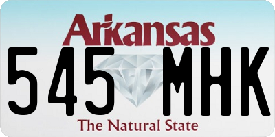 AR license plate 545MHK