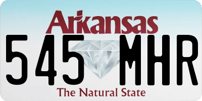AR license plate 545MHR