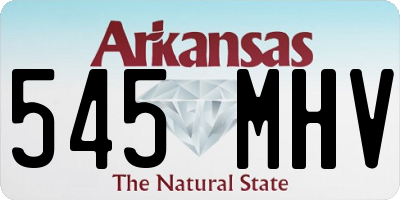 AR license plate 545MHV