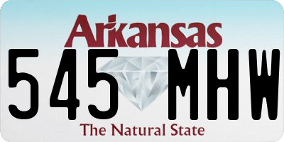 AR license plate 545MHW
