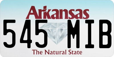 AR license plate 545MIB