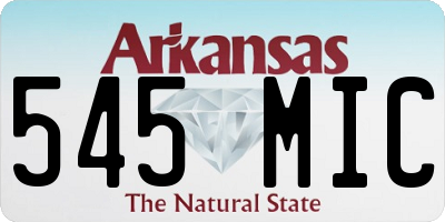 AR license plate 545MIC