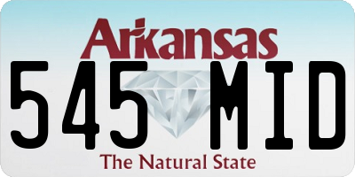 AR license plate 545MID