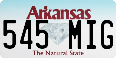 AR license plate 545MIG