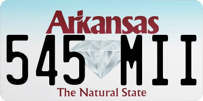 AR license plate 545MII
