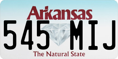 AR license plate 545MIJ