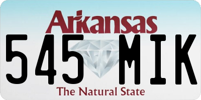 AR license plate 545MIK