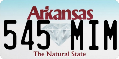 AR license plate 545MIM