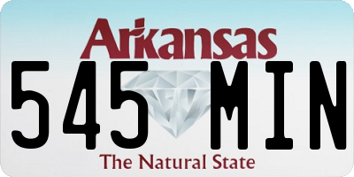 AR license plate 545MIN
