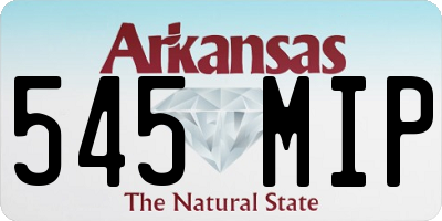 AR license plate 545MIP