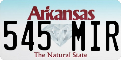 AR license plate 545MIR