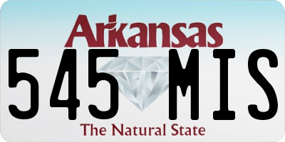 AR license plate 545MIS