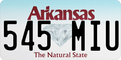 AR license plate 545MIU