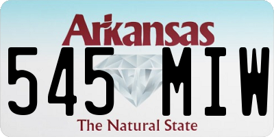 AR license plate 545MIW