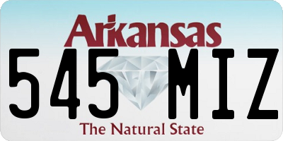 AR license plate 545MIZ