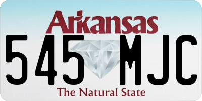 AR license plate 545MJC
