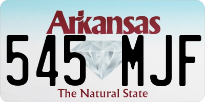 AR license plate 545MJF