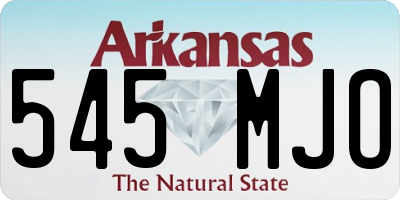 AR license plate 545MJO