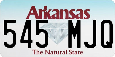AR license plate 545MJQ