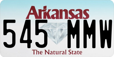 AR license plate 545MMW