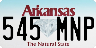AR license plate 545MNP