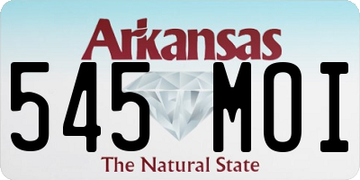 AR license plate 545MOI