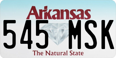 AR license plate 545MSK