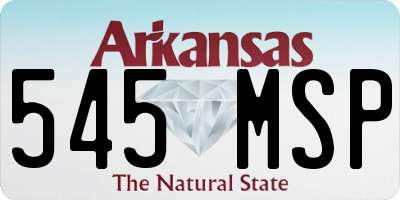 AR license plate 545MSP
