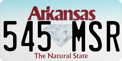 AR license plate 545MSR