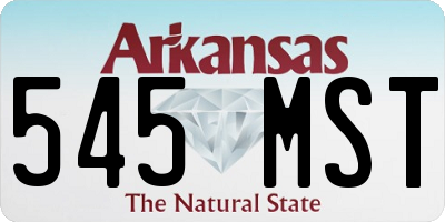 AR license plate 545MST