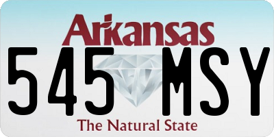 AR license plate 545MSY