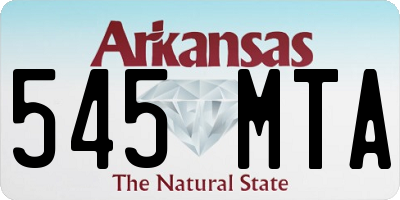 AR license plate 545MTA