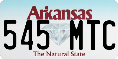 AR license plate 545MTC