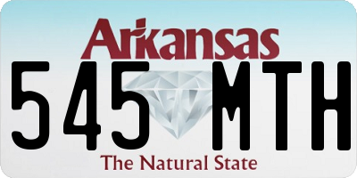 AR license plate 545MTH