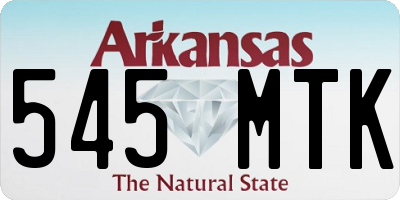 AR license plate 545MTK