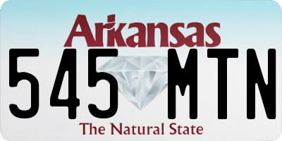 AR license plate 545MTN